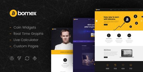 Bomex - Cryptocurrency & Bitcoin WordPress Theme