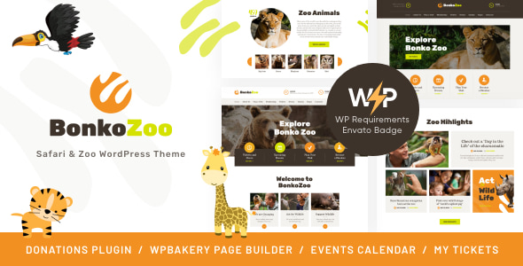 Bonko | Safari & Zoo WordPress Theme