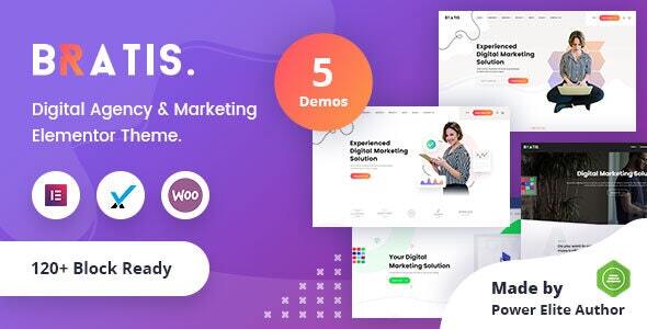 Bratis - Digital Marketing WordPress Theme + RTL