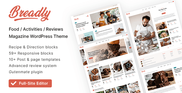 Breadly - Adsense Optimized Minimal Blog WordPress Block Theme with WooCommerce support