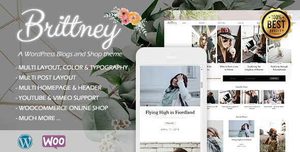 Brittney - A Responsive WordPress Blog and Shop Theme