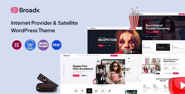 Broadx - Internet Provider & Satellite TV WordPress Theme