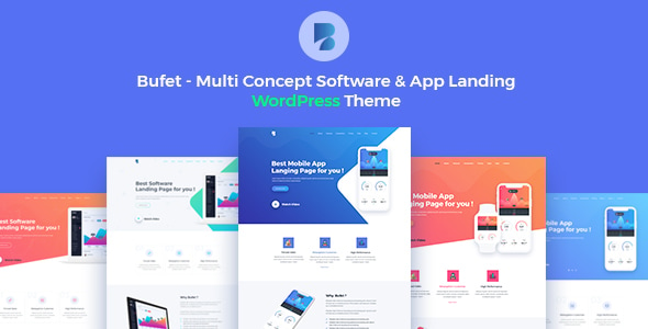 Bufet - Multi Concept Software & App Landing WordPress Theme + RTL