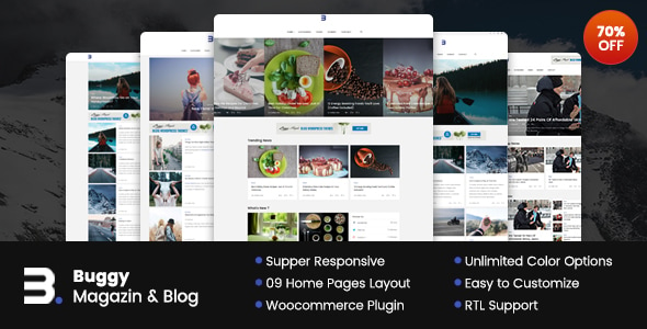 Buggy - Magazine & Blog WordPress Themes