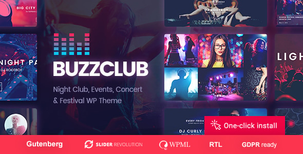 Buzz Club - Night Club, DJ & Music Festival Event WordPress Theme