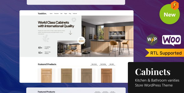 Cabinets - Kitchen & Bathroom vanities Store WordPress Theme