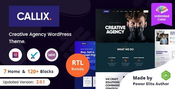 Callix - Creative Agency WordPress Theme + RTL