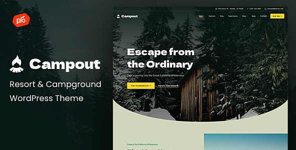 Campout - RV Resort & Campground WordPress Theme