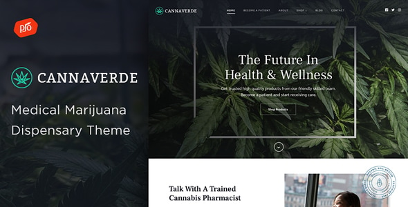 Cannaverde - Medical Marijuana Dispensary WordPress Theme