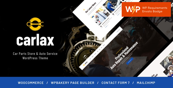 Carlax | Car Parts Store & Auto Service WordPress Theme