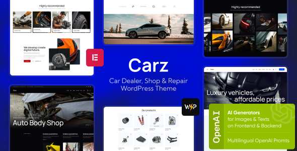 Carz — Car Dealer, Shop & Repair WordPress Theme