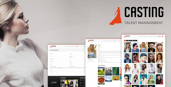 Casting -  Responsive Model Agency WordPress Theme