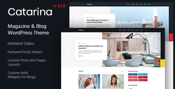 Catarina - Personal Blog & Magazine WordPress Theme