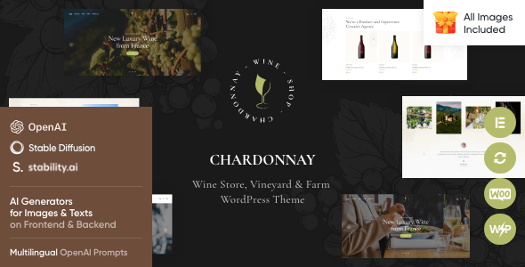 Chardonnay - Wine Store & Vineyard WordPress Theme