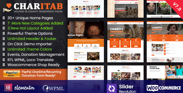 Charitab - Nonprofit Charity WordPress Theme