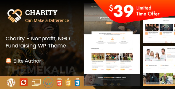 Charity - Nonprofit and Fundraising WordPress Theme