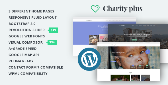 CharityPlus - WordPress Multipurpose Theme For Non-Profit Organizations