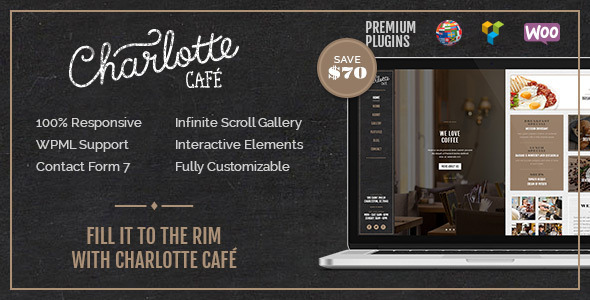 Charlotte Premium Café Bistro WP Theme