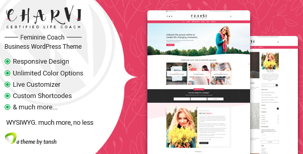 Charvi Coach & Consulting - Feminine Business WordPress Theme