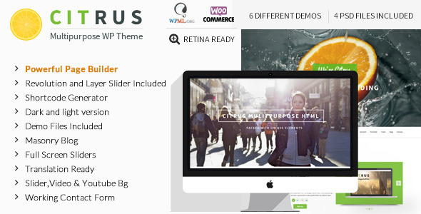 Citrus - One Page WordPress