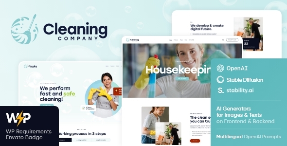 Cleaning Company - Maid Service WordPress Theme