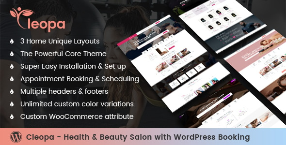 Cleopa - Health & Beauty Salon With WordPress Booking