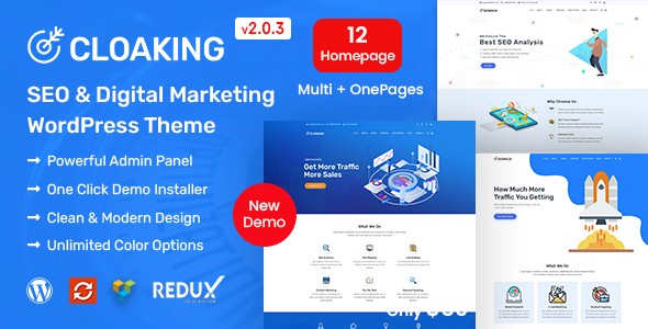 Cloaking - SEO & Digital Marketing Agency WordPress Theme