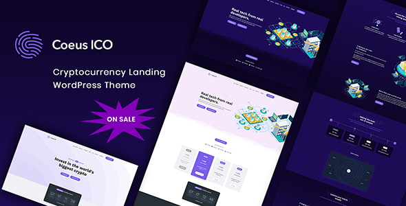 Coeus - Cryptocurrency Landing Page WordPress Theme