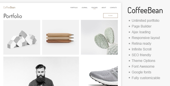 CoffeeBean - Portfolio and Blogging WordPress Theme
