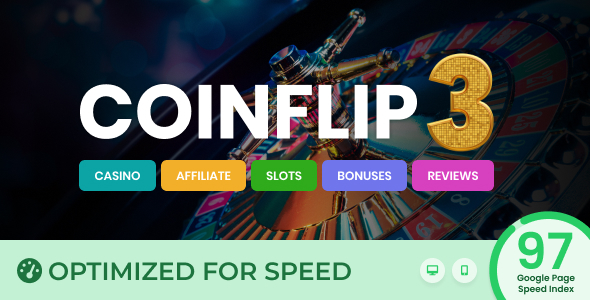 Coinflip - Casino Affiliate & Gambling WordPress Theme