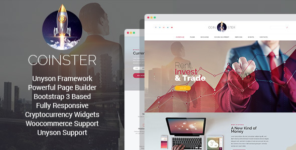 Coinster - Mining and Cryptocurrency Exchange WordPress Theme