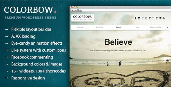 Colorbow - A Onepage Creative Portfolio Theme