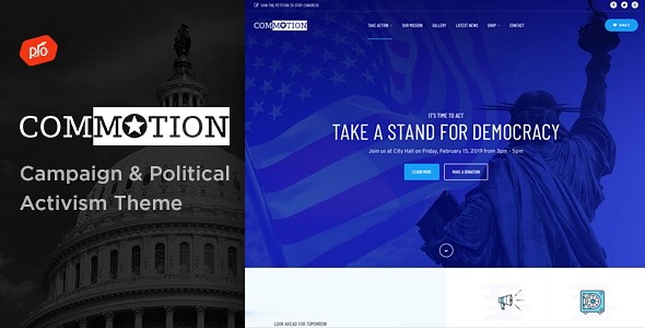 Commotion - Campaign & Political Activism Wordpress Theme