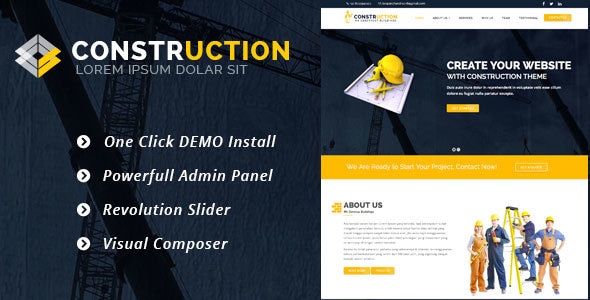 Construction –  WordPress Theme for Renovation Business