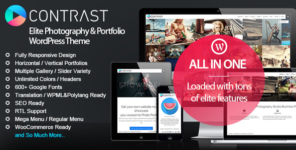 CONTRAST - Elite Photography & Portfolio Theme