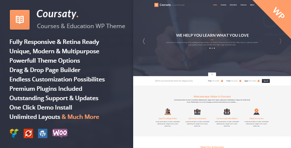 Coursaty - Courses | Education WordPress Theme