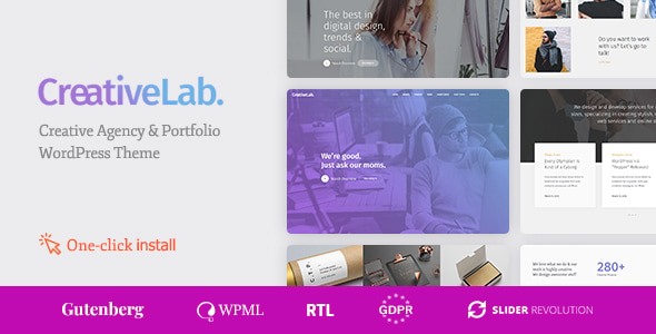 Creative Lab - Studio Portfolio & Design Agency WordPress Theme