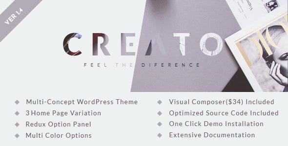 Creato - Parallax WordPress Theme