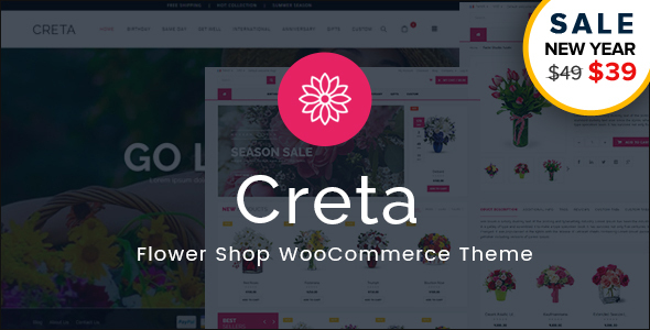 Creta - Flower Shop WooCommerce WordPress Theme