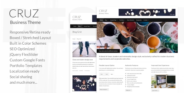 Cruz – Modern Business Wordpress Theme