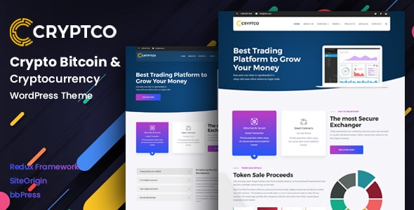 Cryptco - Cryptocurrency &  Saas Landing Page WordPress Theme