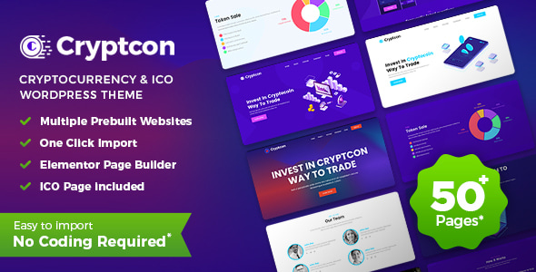 Cryptcon | ICO, NFT And Crypto WordPress Theme