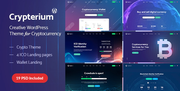 Crypterium - NFT Blockchain Crypto Currency Business WordPress Theme