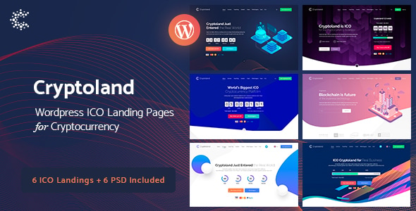 Crypto-land - Crypto Currency ICO & Presale WordPress Theme