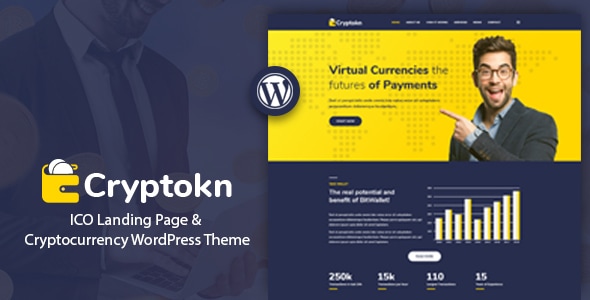 Cryptokn - ICO Landing Page & Cryptocurrency WordPress Theme