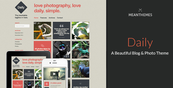 Daily - A Beautiful WordPress Blog & Photo theme