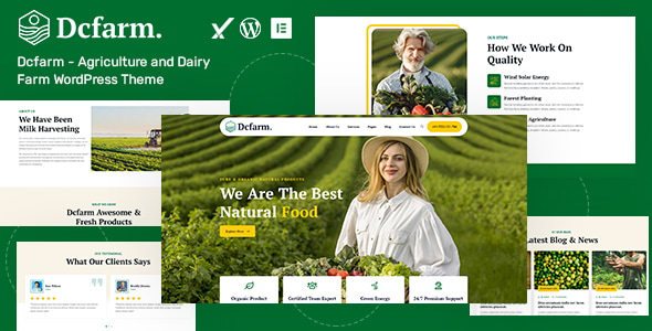 Dcfarm – Agriculture and Dairy Farm WordPress Theme