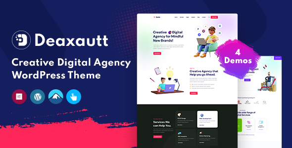 Deaxautt - Digital Marketing & Agency WordPress Theme