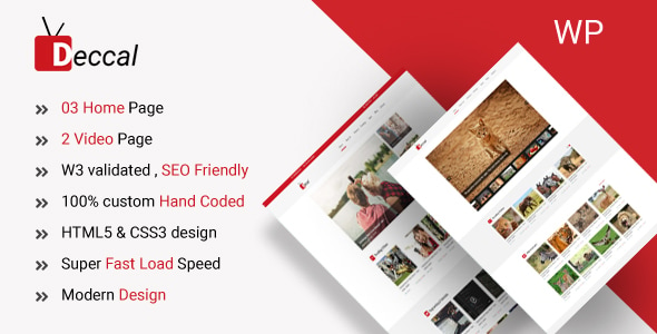 Deccal - Video Blogging WordPress Theme