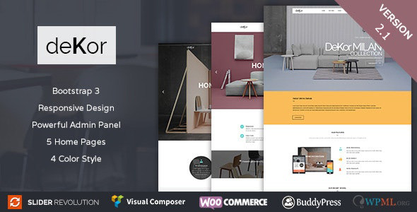 deKor - Interior WordPress Theme